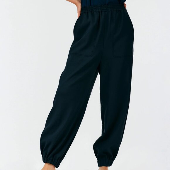 Tibi Chalky Drape Plashet Jogger, XXS, regular length, black, NWOT - Picture 1 of 10